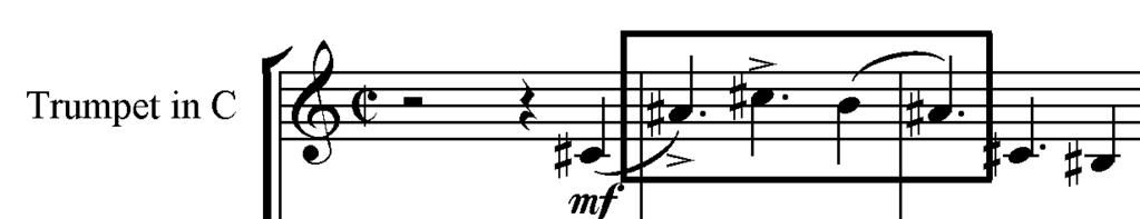 Figure 9: Measures 19-20 o the second movement o Koetsier s Brass Syhony.
