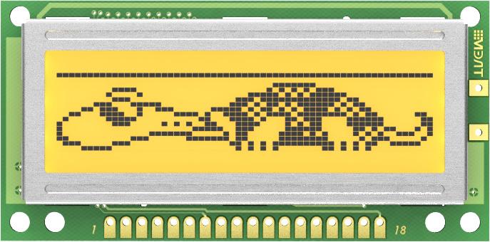 MT 6116B LCD display module graphic 61x16 dots General description МТ-6116B LCD display module is composed of LSI controller and LCD panel. The display module appearance is shown in Fig. 1.