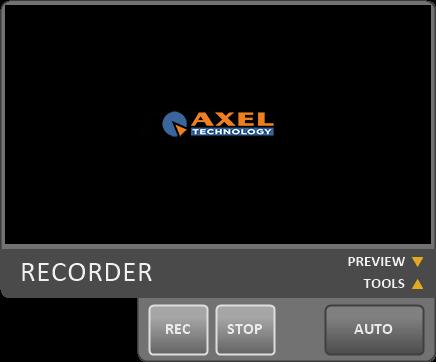 2.10 RECORDER Recorder The RECORDER WIDGET allows you to capture the video feed ingested by the input set, the captured video files will be automatically saved in a dedicated folder.