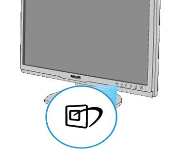 1. Press to launch the SmartImage on screen display; 2. Keep press to toggle between Office Work, Image Viewing, Entertainment, Economy, and Off; 3.