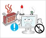 Safety Instructions DO NOT PLACE CANDLES, MOSQUITO REPELLANT, CIG- ARETTES AND