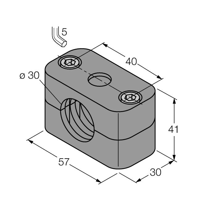 bracket for smooth and threaded barrel devices; material: