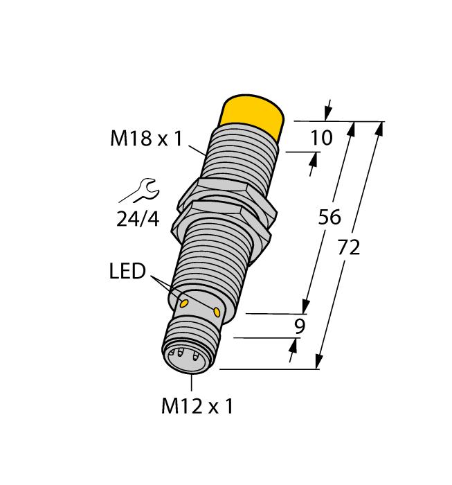 Threaded barrel, M18 x 1 Chrome-plated brass Every read/write head can communicate with a number of different TURCK data carriers.