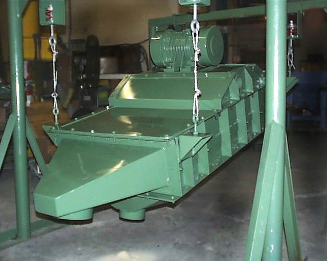 GRVITY FLOW SINGLE DRIVE SCREENERS The Cleveland Vibrator Company gravity flow design is downsloped 20 for gravity assisted material conveyance.
