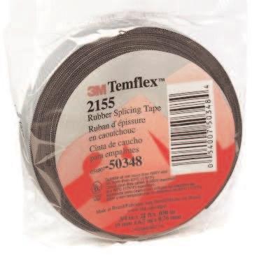 Insulating and Splicing Rubber Tapes 3M Temflex Rubber Splicing Tape 2155 3M Temflex Rubber Splicing Tape 2155 is a conformable self-fusing rubber electrical insulating tape.