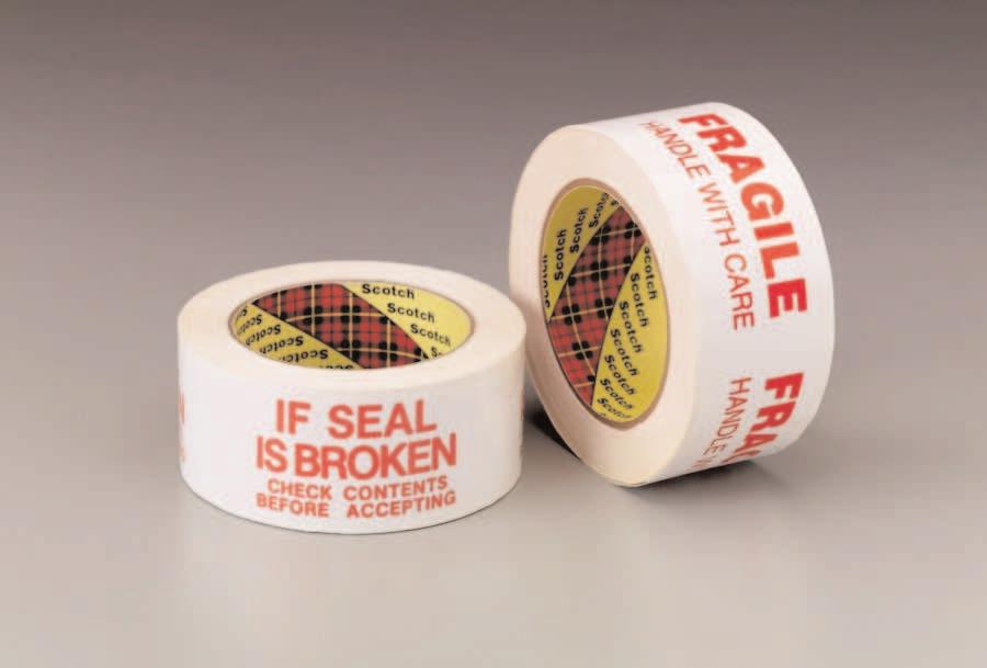 Packaging and Palletizing Tapes: Box Sealing Tapes Scotch Series Printed Box Sealing Tape Scotch Box Sealing Tape 3771, 3772, and 3775 are standard message packaging tapes used for box sealing,