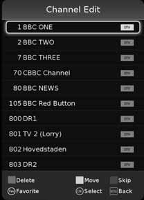 TV Menu Operation CHANNEL MENU To access this menu, press [MENU] button on the remote control and scroll right.