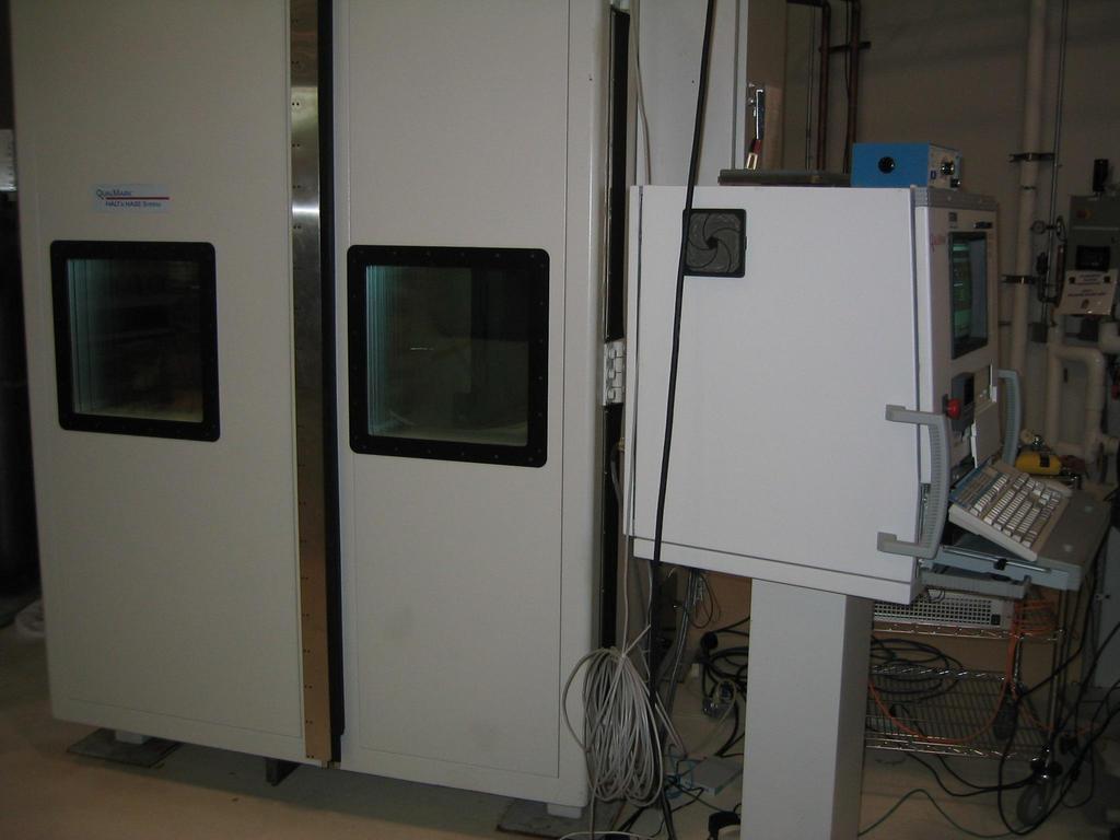 Figure 1: The Hass test chamber. a TTCVI, a TTCVX and one or more mini-rods developed and built at Nevis, and is interfaced to a PC using a bit3-type module with optical link to a PC.