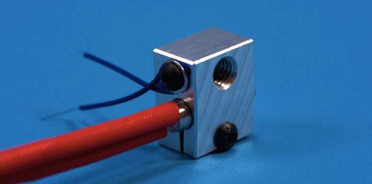 Mount the thermistor onto the heater block using the