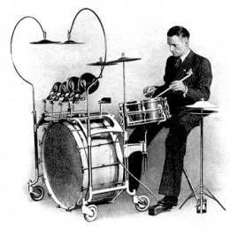 It eventually migrated across the Atlantic to America. As mentioned previously, the invention of the foot pedal in the late 1800 s enabled drummers to use all their limbs to play various pieces.