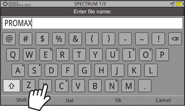 on-screen keyboard or keypad.