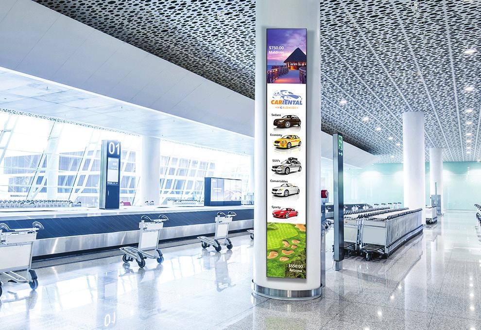 KEY PLACEMENT LOCATIONS 5) Commercial Areas For the shops and food courts, LG offers a wide range of displays from 22-inches to 98-inches.