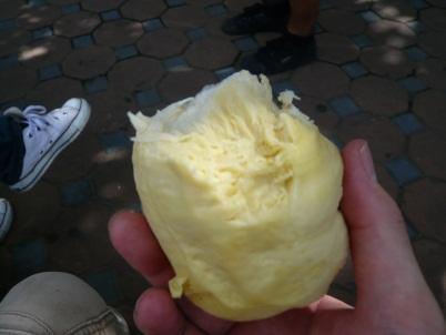5 is a durian. It is not ripe.