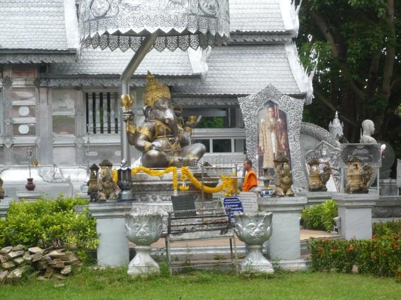 We can extend our life to pour oil to specific Buddha. This is silver temple that is the only one in Thailand.