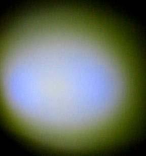 Yellow from phosphor gives visual white Colour