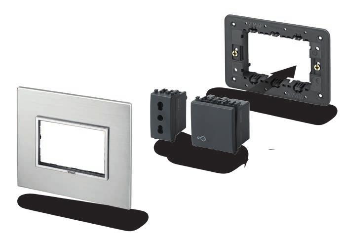 EIKON General features Modular devices and cover plates The modular device with from 1 to 3 modules lets you install multiple devices of different modularity in a single mounting frame, up to a