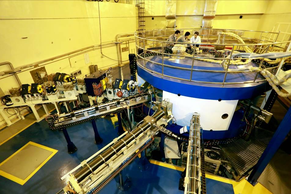 Beam Facility) project. On July 4, 2014 the first 100MeV proton beam was extracted from the H- compact cyclotron.