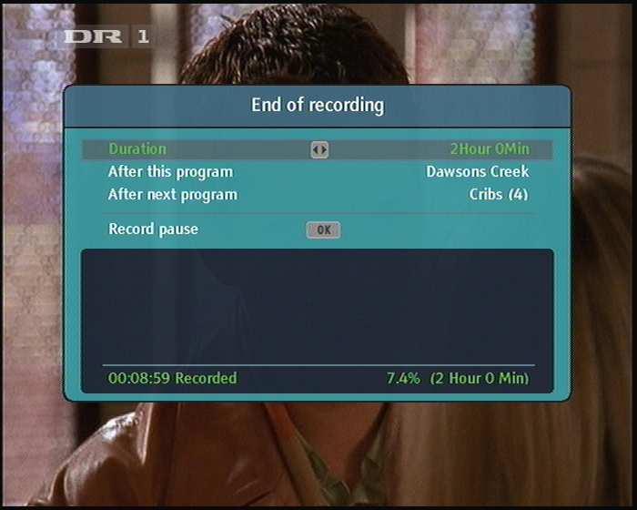 71 Recording a programme 43 711 Instant recording To instantly record a programme you are watching at present, press the button Pressing the button will not pause the current recording like it does
