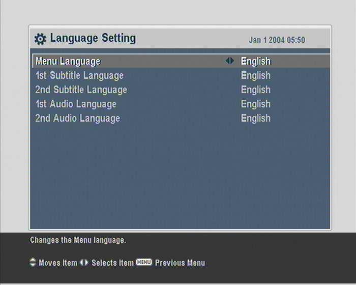 17 Chapter 3 Preference Settings 3.1 Language settings You can select the language in which the menu would be displayed.
