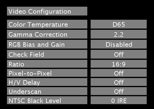 2 is factory default setting RGB Bias and Gain Select this submenu to fine-tune the monitor s color balance (R, G, B).