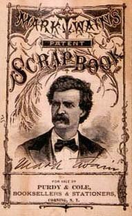 Mark Twain invented a selfpasting scrapbook in more than 30 sizes. About how many of these were sold in 1877? 36.