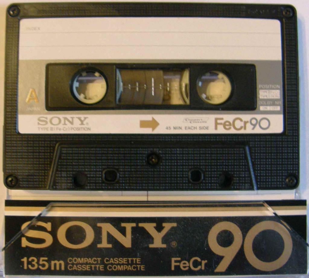 9C Dolby B, double speed, type I EQ (unmatched). Sony FeCr 90 (type III, NOS) 10A These tapes seem to be the most commonly available (at online auction sites) type III's.