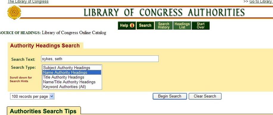I will need to add this person to the database, but before I do, I want to establish the authorized name to enter. Hymnary uses Library of Congress Authorities as the standard.
