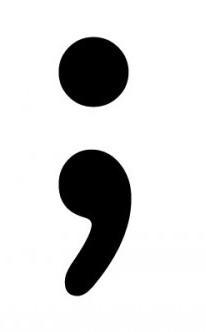 5. Semicolon is a punctuation mark (;) used to separate independent clauses not joined by coordinating conjunction or is used together with conjunctive adverbs such as hence, however, therefore, etc.