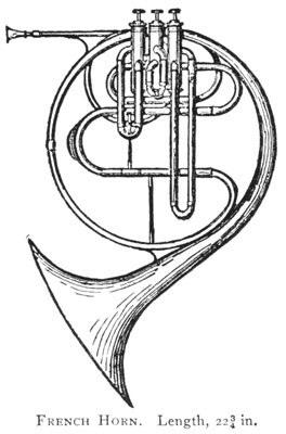 BRASS The brass instruments are long brass tubes curled and bent into different shapes. They flare out at one end into what is called a bell. At the other end of the instrument is the mouthpiece.