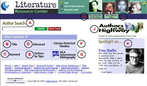 Literature Resource Center The Literature Resource Center Home Page See the Getting Started with Net User s Guide for information about accessing Net and Literature Resource Center (LRC).