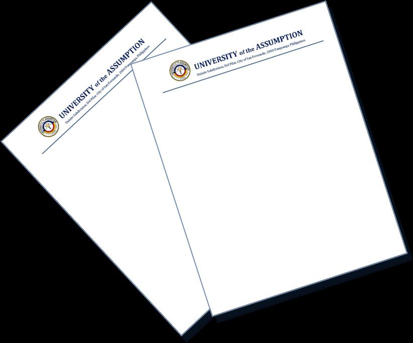 3. COMMUNICATION FORMS. Letters sent to internal and external clients must be visually consistent. A common letterhead, business card and envelope communicate visual unity and promote the UA brand. a. Letterhead i.