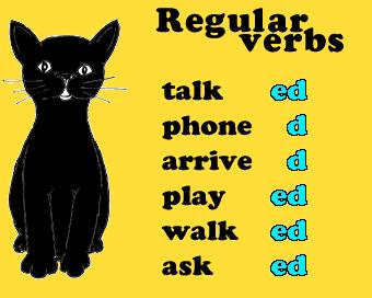 REGULAR VERBS form their past by adding