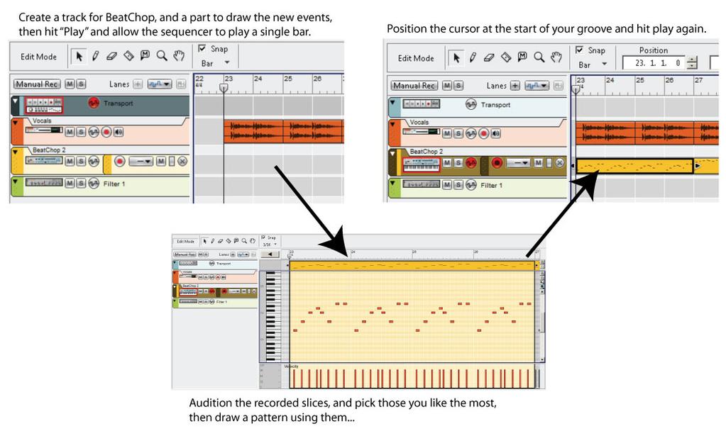 Fig.4.1-1: Adding some rhythmic groove to your vocals. On-Line Example File: http://www.quadelectra.com/files/zip/beatchopexamples/beatchop_exam ple_-_adding_some_groove_to_vocals.zip 5.2.