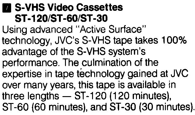 Recorder Part of JVC's advanced 11-series professional S-VHS equipment, this