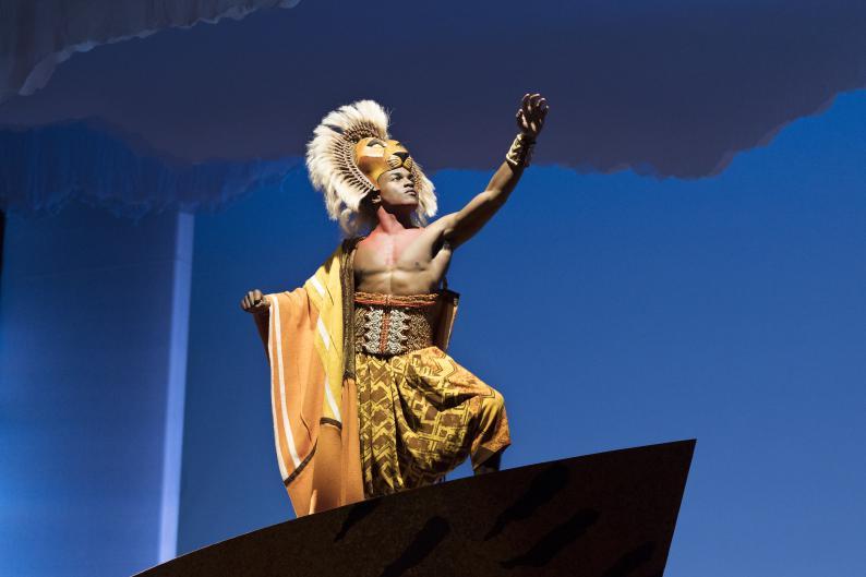 Gerald Caesar as Simba in THE LION KING North American Tour. Disney. Photo by Deen van Meer.