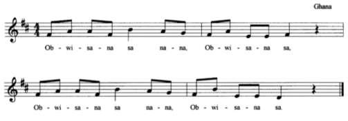 OBWISANA (music and some lesson ideas from the USBE Elementary Songbook) The Akan words to this stone-passing game are The rock has crushed my hand,