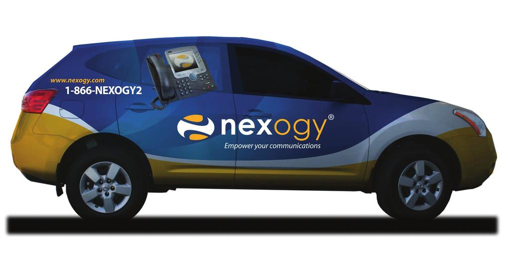 6. Vehicle Wrapping Logo and slogan are the main visual element on all nexogy vehicles.