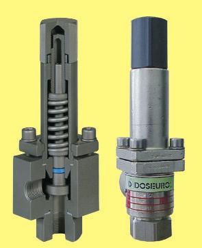 Accessories Safety relief valves Type Pump capacity Connections TS-10 200 l/h 3/8 or 1 2 G.F. TS-13 400 l/h 1 2 G.F TS-21 1000 l/h 1 G.