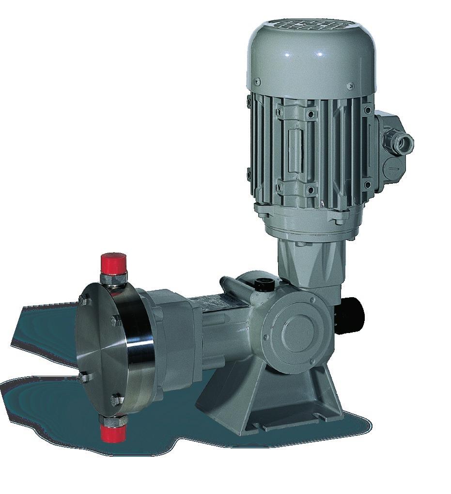 Mechanical Diaphragm Dosing Pumps Type D 100U TECHNICAL GUIDE Pump type D-100U-70 D-100U-90 D-100U-105 D-100U-120 Reduction Ratio (*1) Capacity (*2) SPM GPM GPH Max Press.