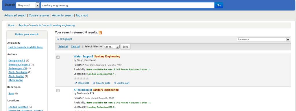 7 You can search by Author, Title, ISBN, Keywords etc.