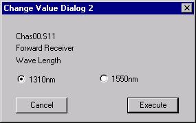 Configuring the Forward Receiver, Continued 2. Under Controls, double-click the parameter you want to configure. Result: The Change Value dialog box displays.