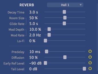 Figure 3.2: Close-up of the Reverb Block Figure 3.3: UltraReverb Controls Section 3.2.1 Reverb Type This pull down menu allows you to select among the various types of reverb algorithms.