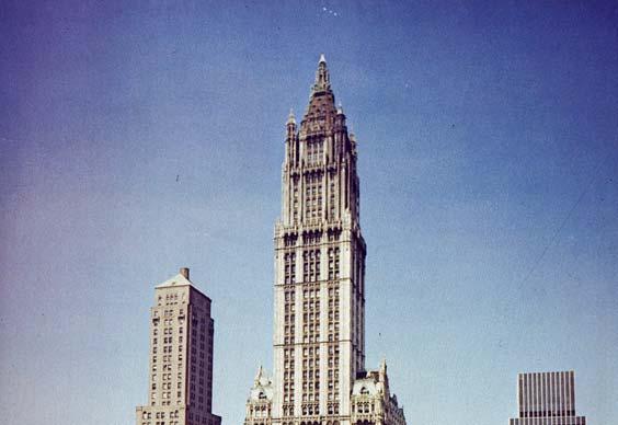 4 In this photograph provided by the Woolworth Company, we can compare the setbacks of the Woolworth Building with those of its neighbors: which is prouder?