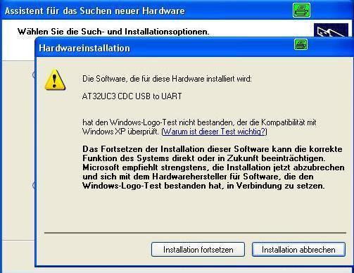 Installation of the programming software Install the software by starting the "Setup.