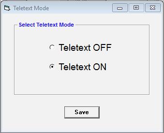 the Extras menu item Select Teletext Mode menu item Switch