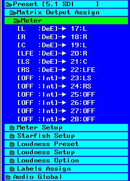 1 signal spread over four pairs from an embedded source, you can set the list to read as per the image to the left. Again, the order can be easily changed to better suit the input type.