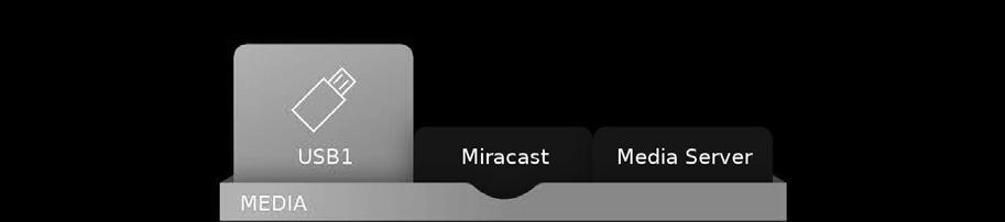 Media Menu MEDIA MENU Miracast (Screen mirroring) The Miracast (screen mirroring) feature allows you to connect to a compatible external device such as a tablet and/or smartphone.