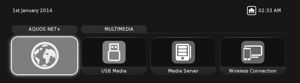 once the relevant information has been entered you will be able to use a range of features such as MUZU.TV, Viewster and Dailymotion.
