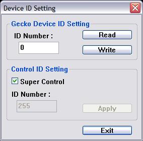 1. Assign an ID for the connected MX-1003A: type a number in the ID Number of the device ID setting area and then click Write. 2.