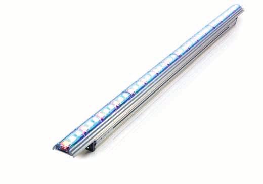 Linear, color-changing LED surface light for wall washing and grazing ColorGraze Powercore is a linear fixture optimized for surface grazing, wall-wash lighting, and efficient signage illumination.
